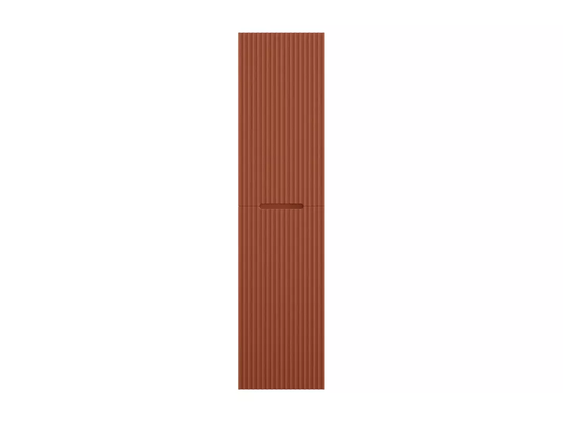 Colonne de salle de bain suspendue - 140 cm - strié terracotta - PAVANI