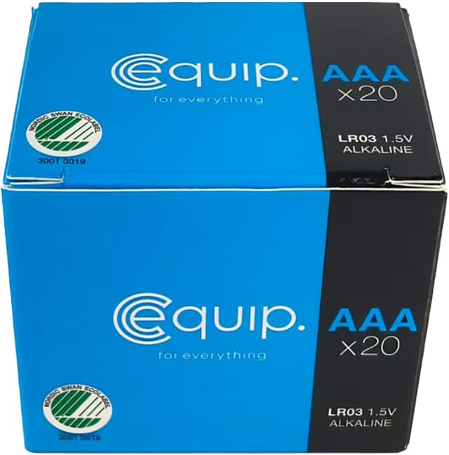 Equip LR03-AAA batteripakke (20-pakke)