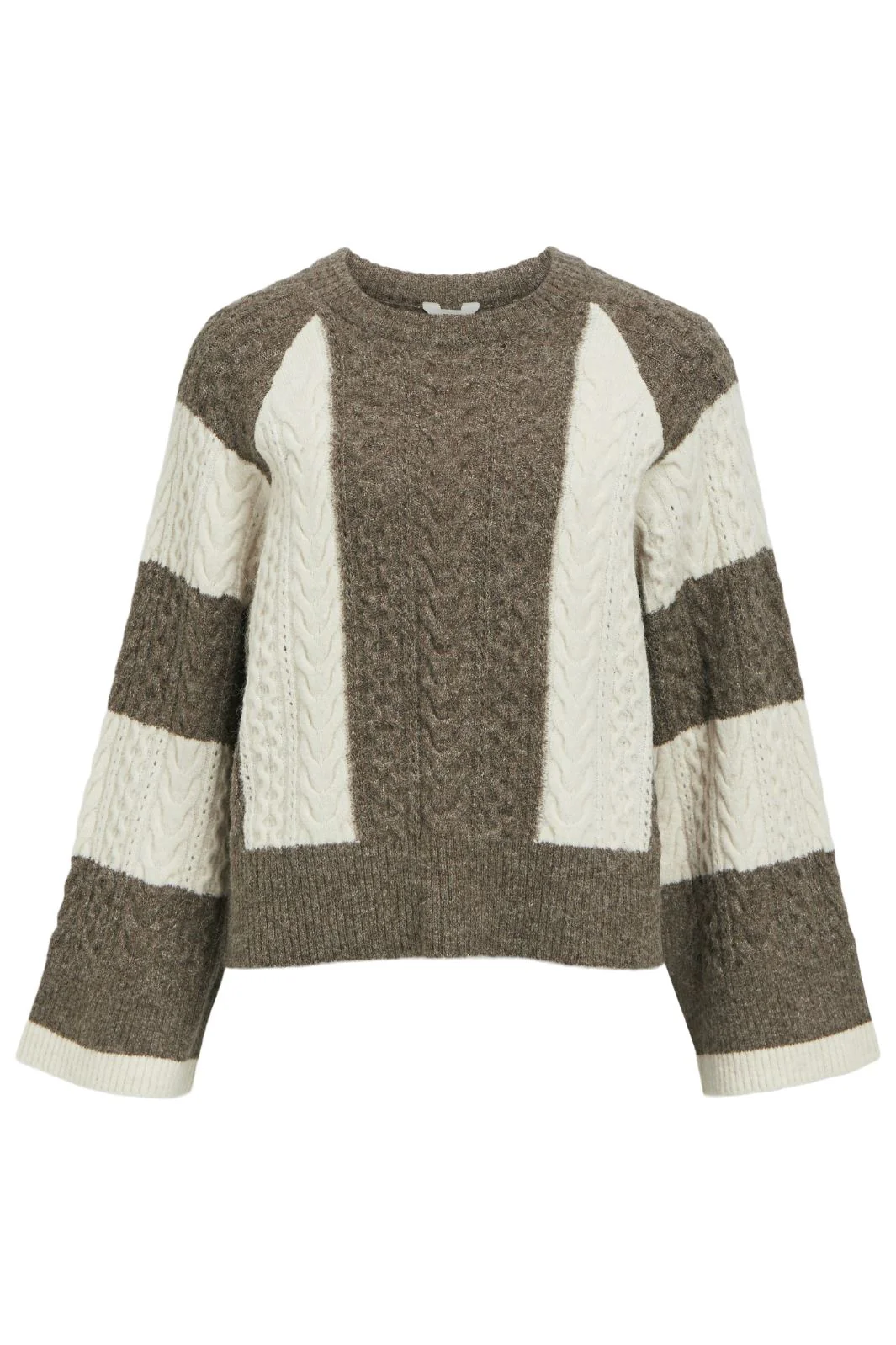 Object Objrosa Knit L/S Re Pullover 134 4603709 morel white sand