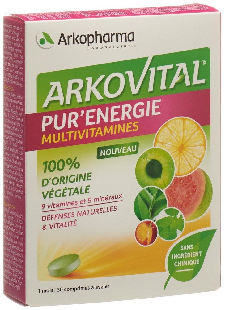 ARKOVITAL Pur'Energie Natürliche Multivitamine und Mineralien Tabl Vitamin Mineral 30 Stk