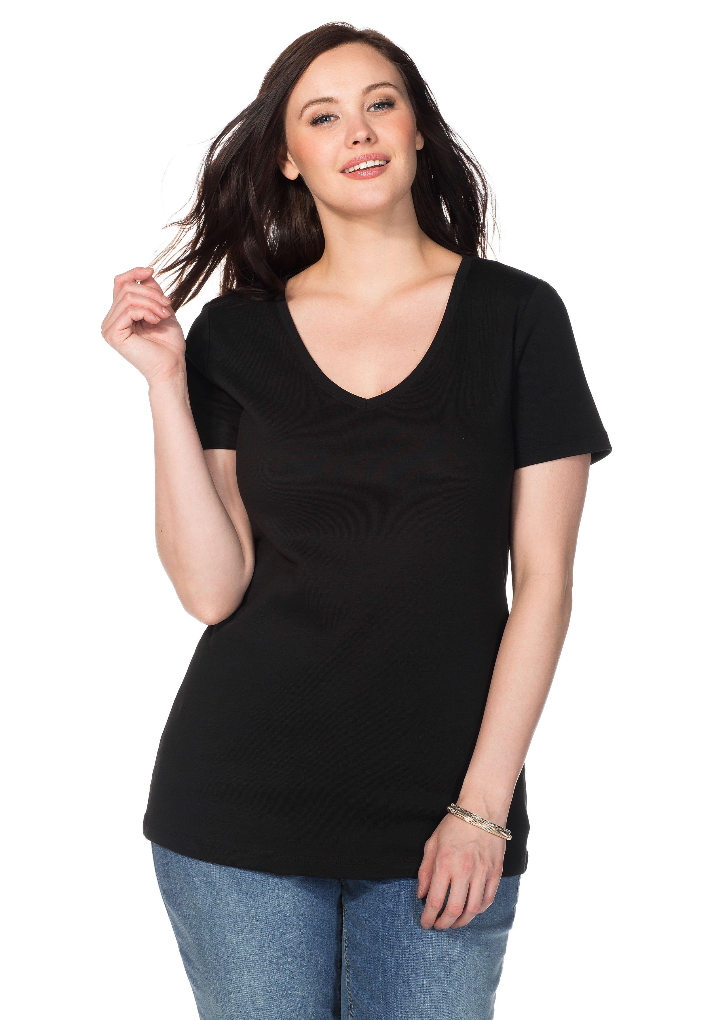 T-Shirt mit V-Ausschnitt