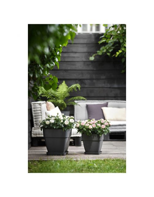 Elho Bloempot Vibia Campana Vierkant Grijs - Buitenpot