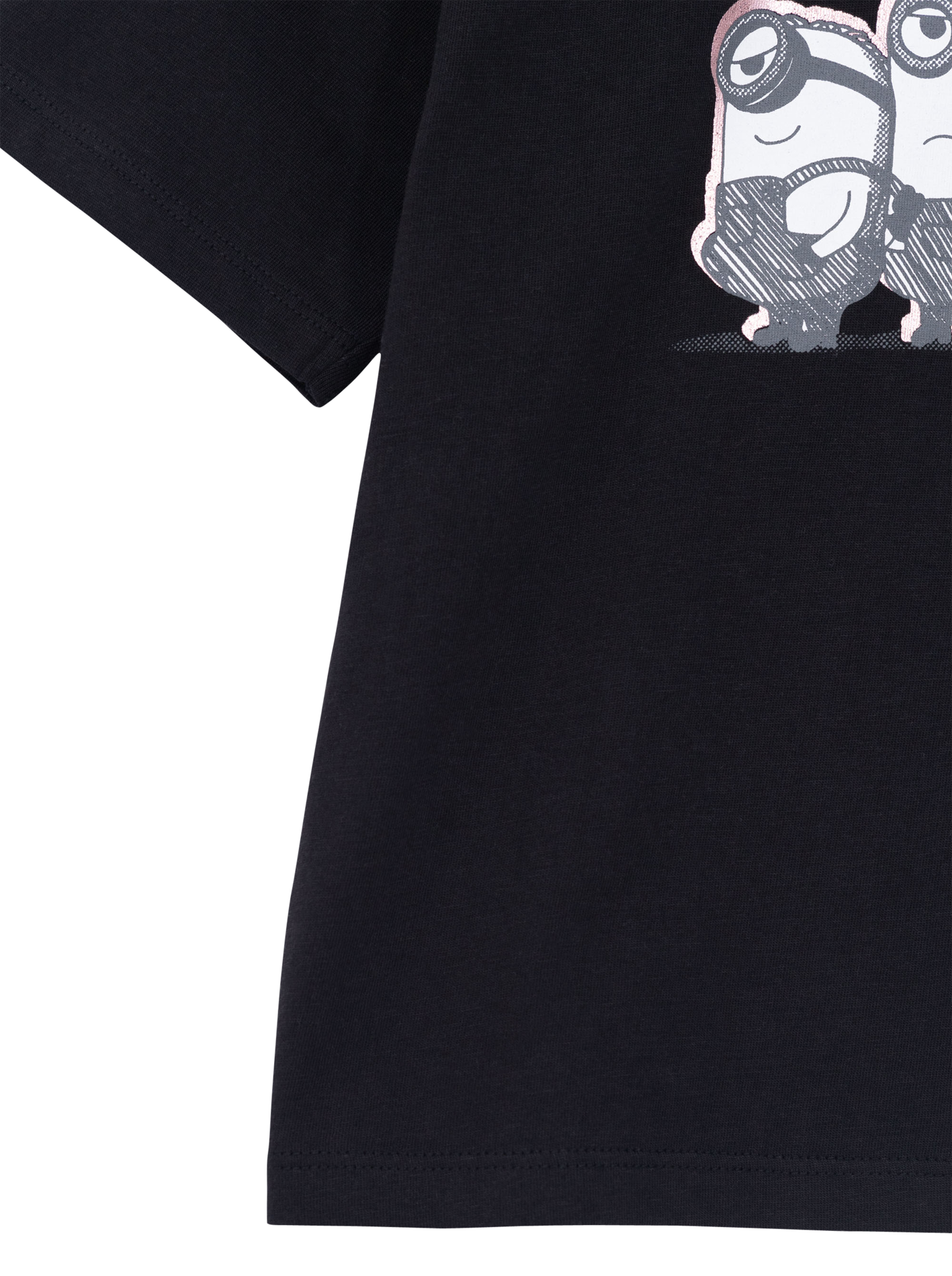 Tee-shirt en coton sérigraphié MINIONS | Noir