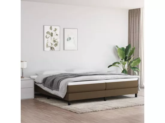 Sommier à lattes de lit Marron foncé 200x200 cm Tissu