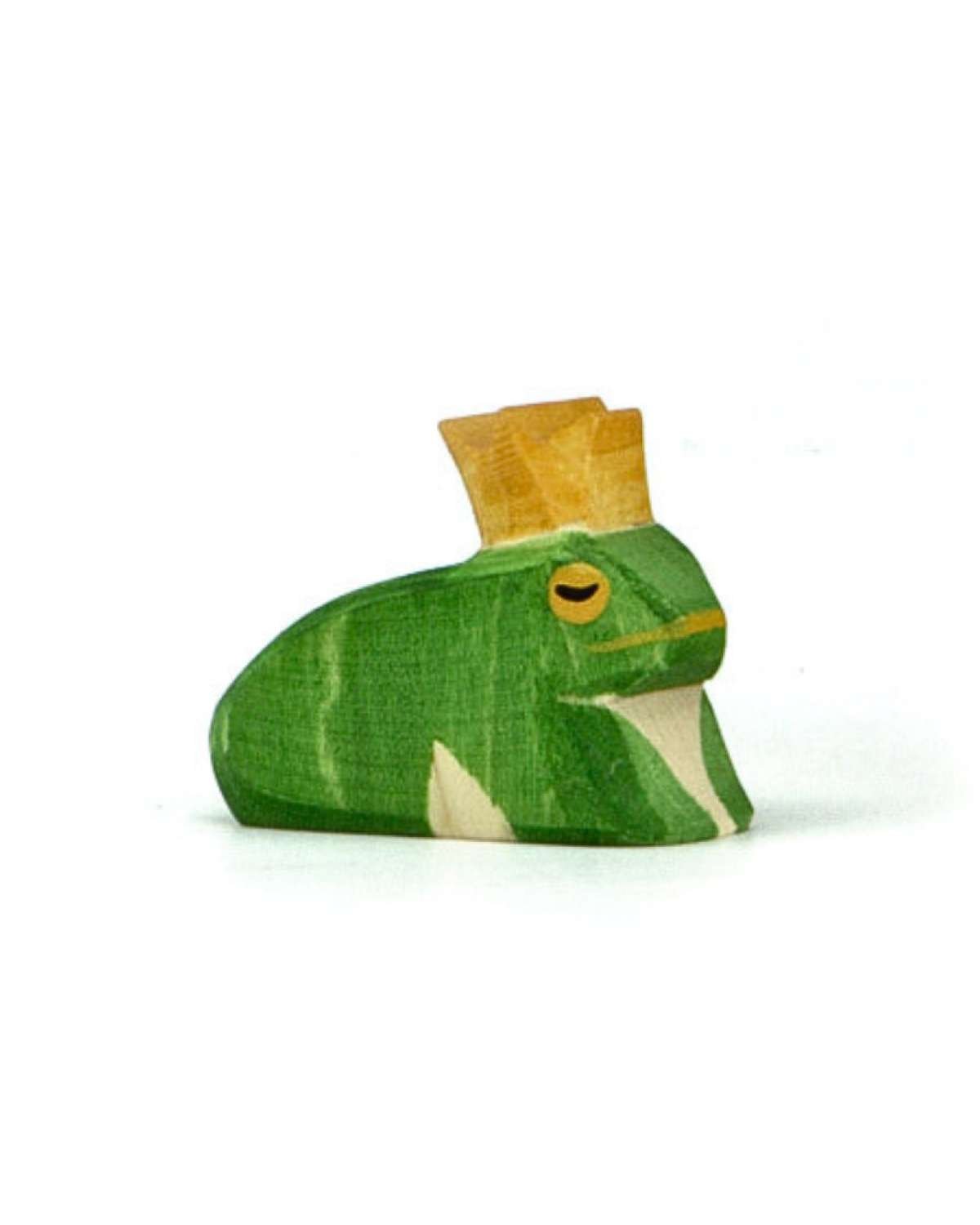 Frosk med Krone Trefigur – Håndlaget Dukketeater Dukker | Frog King