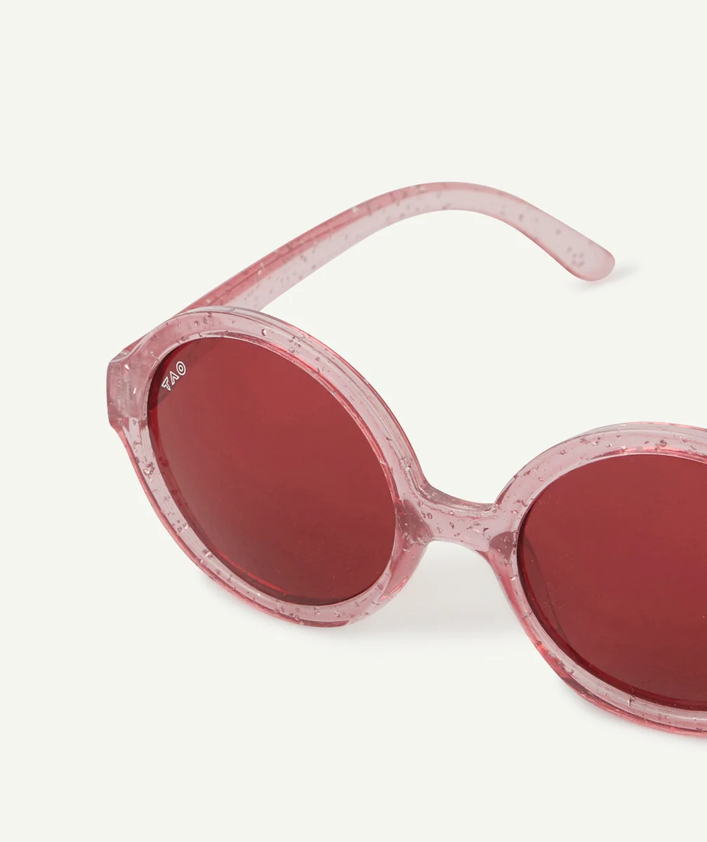 LUNETTES DE SOLEIL FILLE EN PLASTIQUE RECYCLÉ RONDES ET ROSES