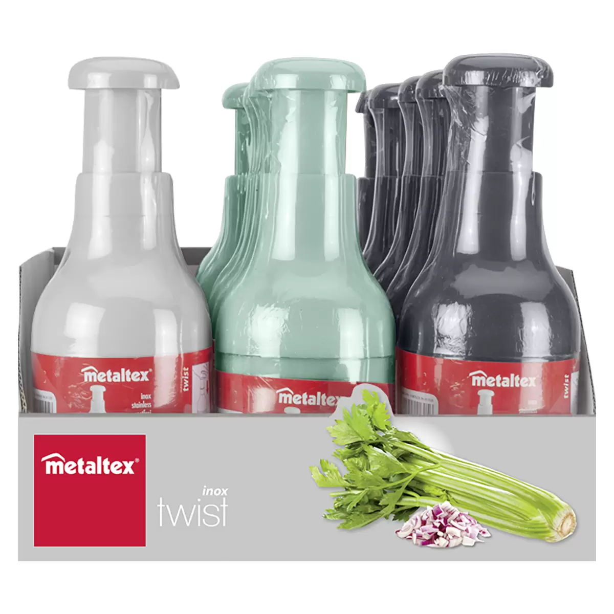 Gemüsehacker Twist Shrink violett,grün,rosa,pink,lila