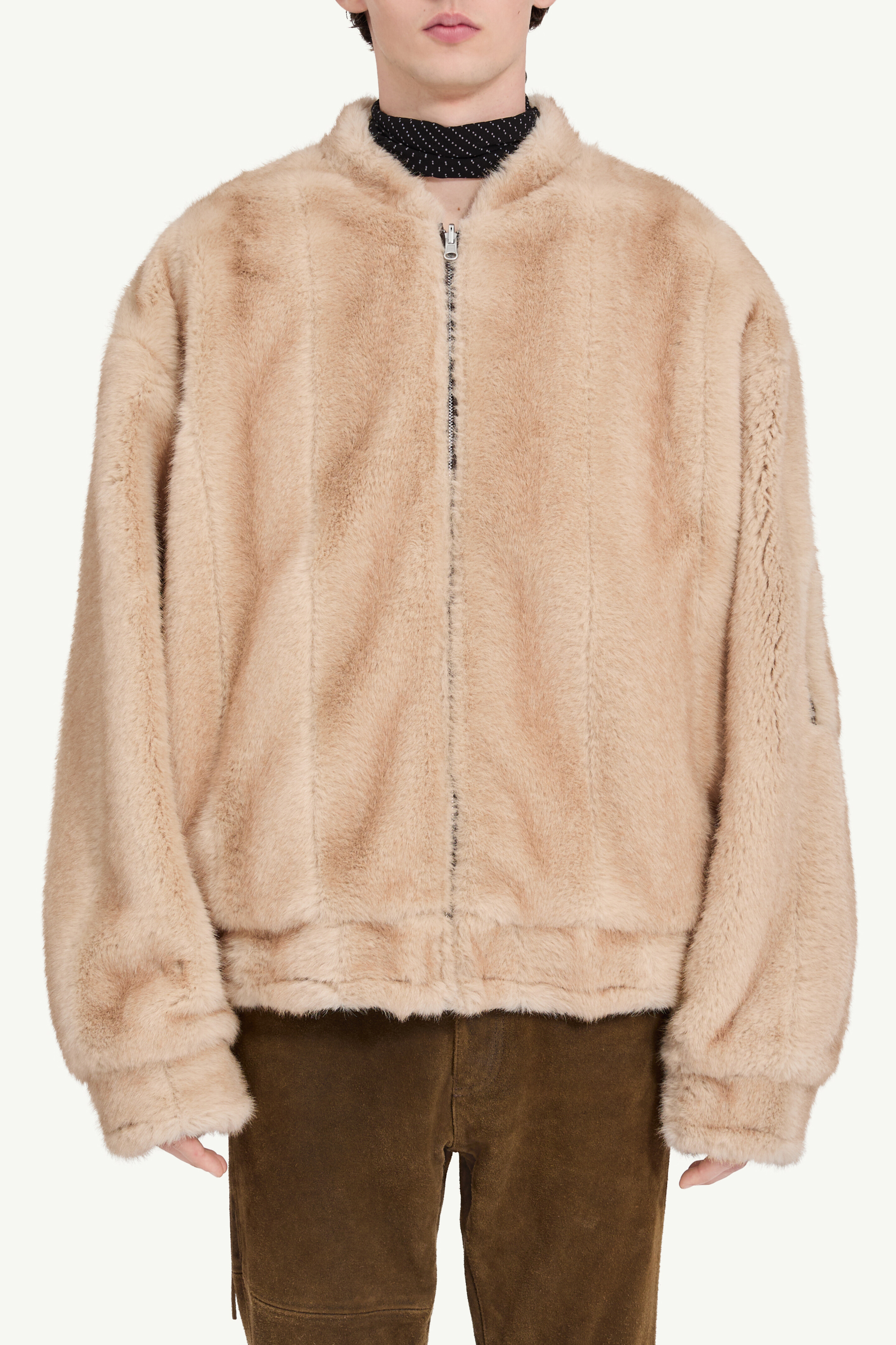 Veste bomber matelassé pour homme | MM6 Rose beige