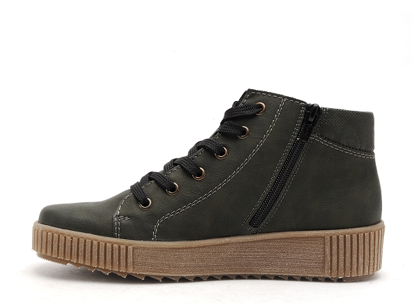 Rieker boots bottine plates femme m6434 kaki