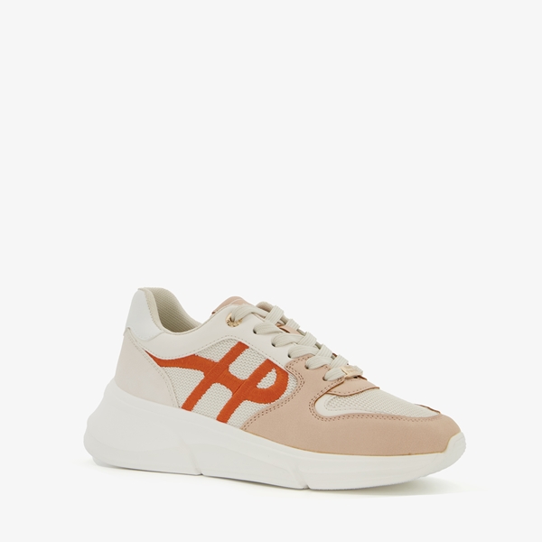 Hush Puppies dames sneakers beige roze