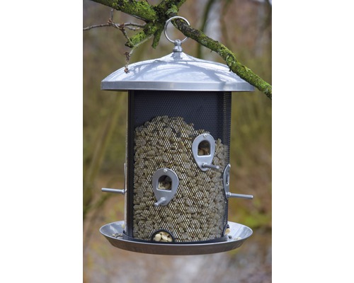 Voederbak met 2 kamers, 24 x 24 x 33 cm
