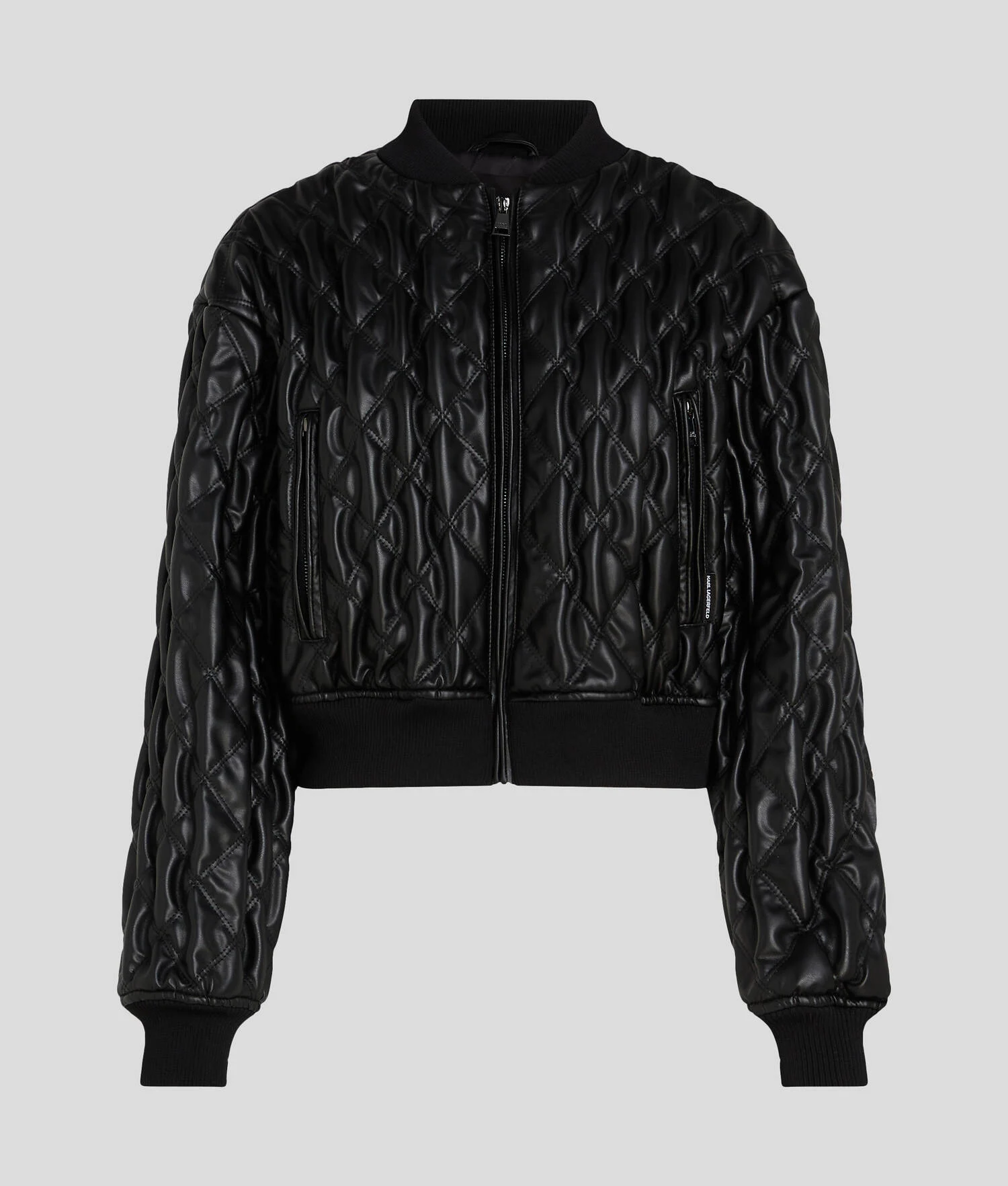 VESTE AVIATEUR MATELASSÉE EN SIMILI-CUIR