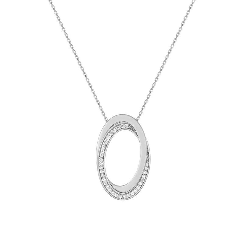 Collier Femme - Oxyde de zirconium - Argent 925 - Longueur : 42 cm