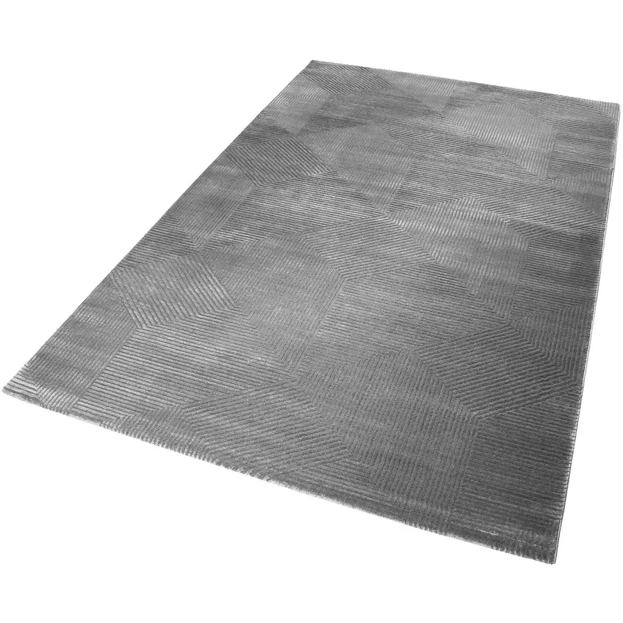 Esprit Kurzflorteppich Velvet Groove grau taupe