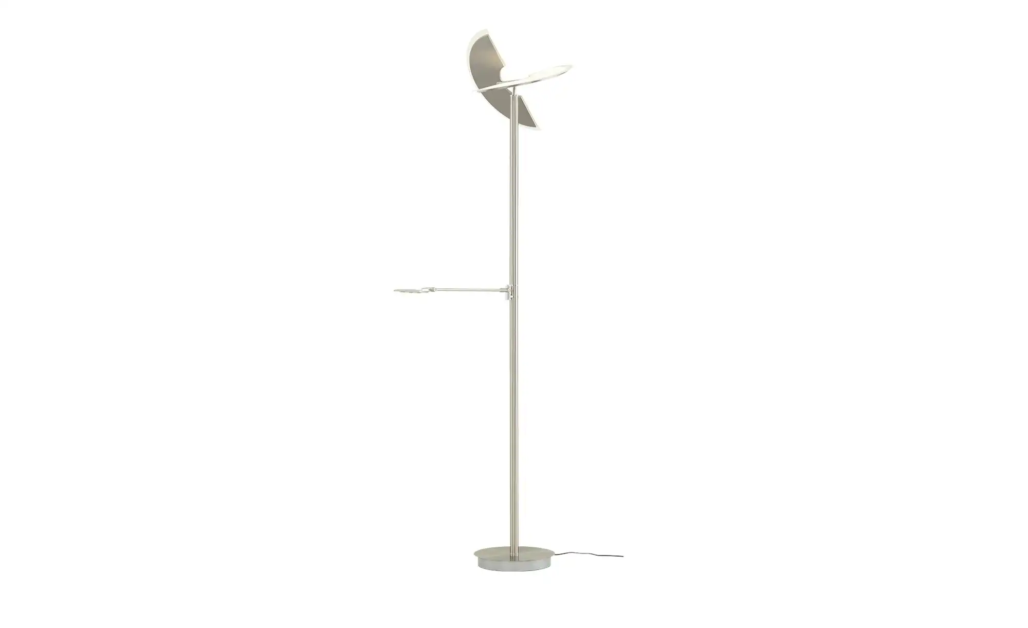 Meisterleuchten LED-Deckenfluter, 3-flammig, Nickel-matt/ chrom