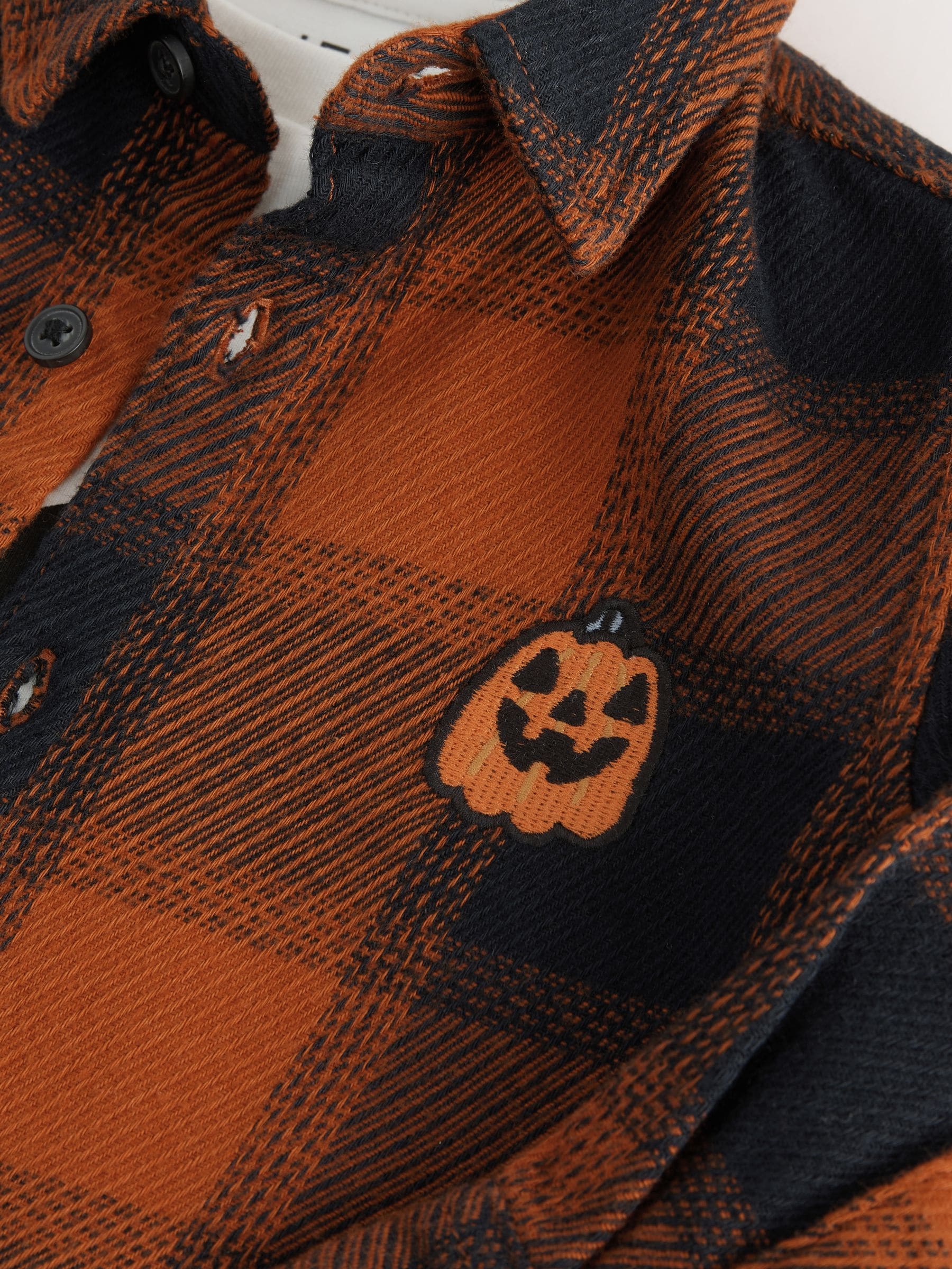 Roest/zwart Halloween - Set van T-shirt en shirt met lange mouwen (3mnd-7jr)