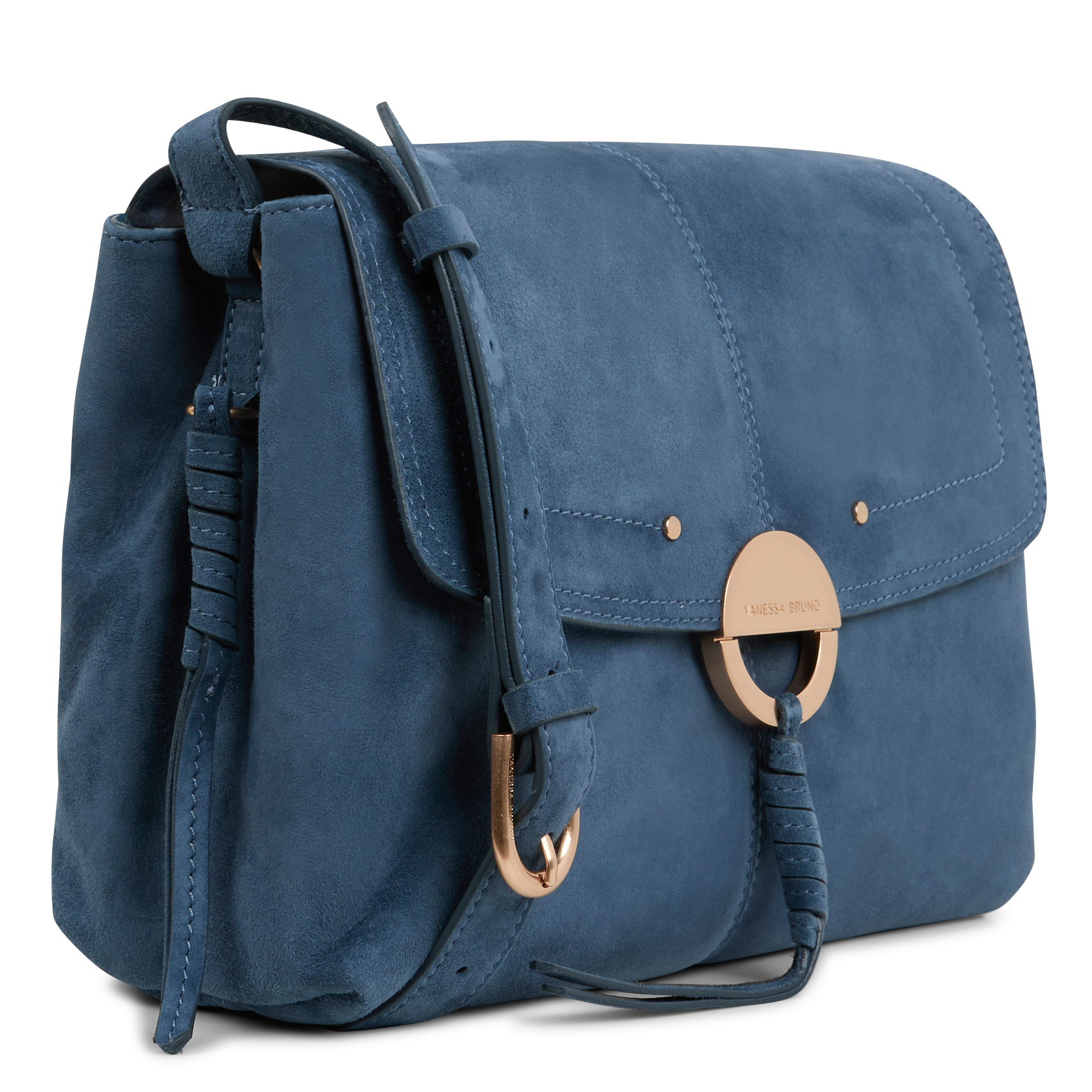 Sac bandoulière en cuir | Bleu