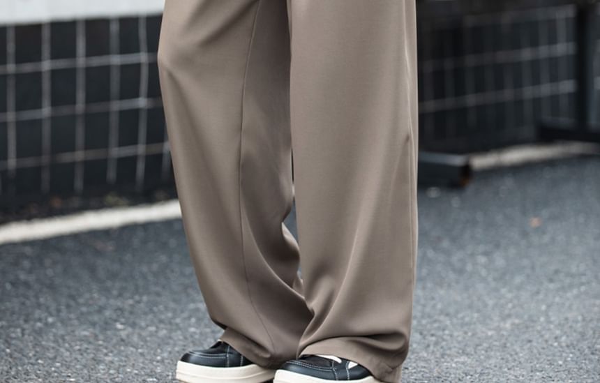 AXEN - Effen losse broek met trekkoord in de taille