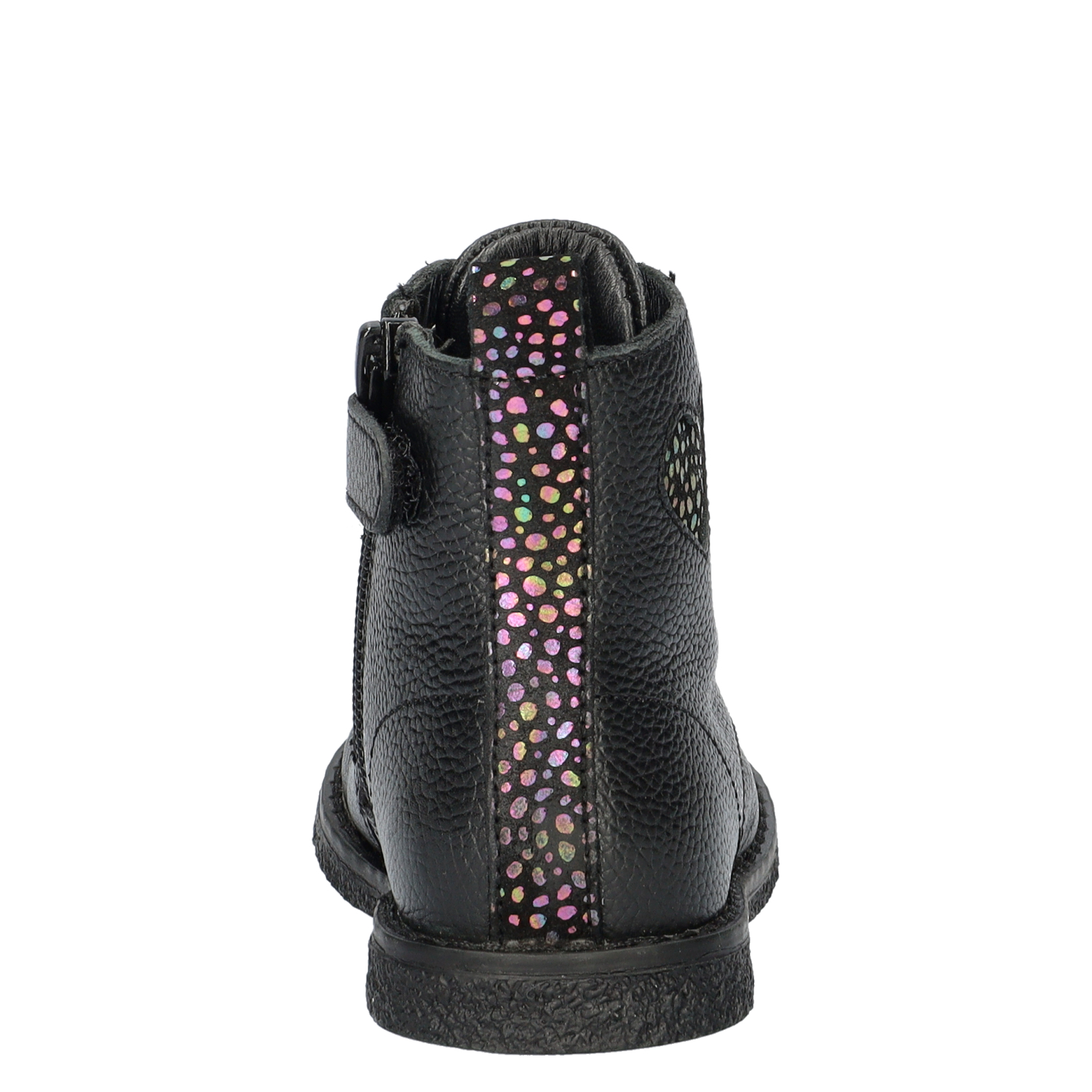 meisjes veterboot Nelson Kids Zwart