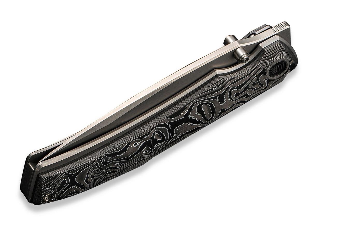 WE Knife Swordfin WE23067-3 Bead Blasted CPM 20CV, Aluminum Foil Carbon Fiber Gray Titanium zakmes, Thys Meades design