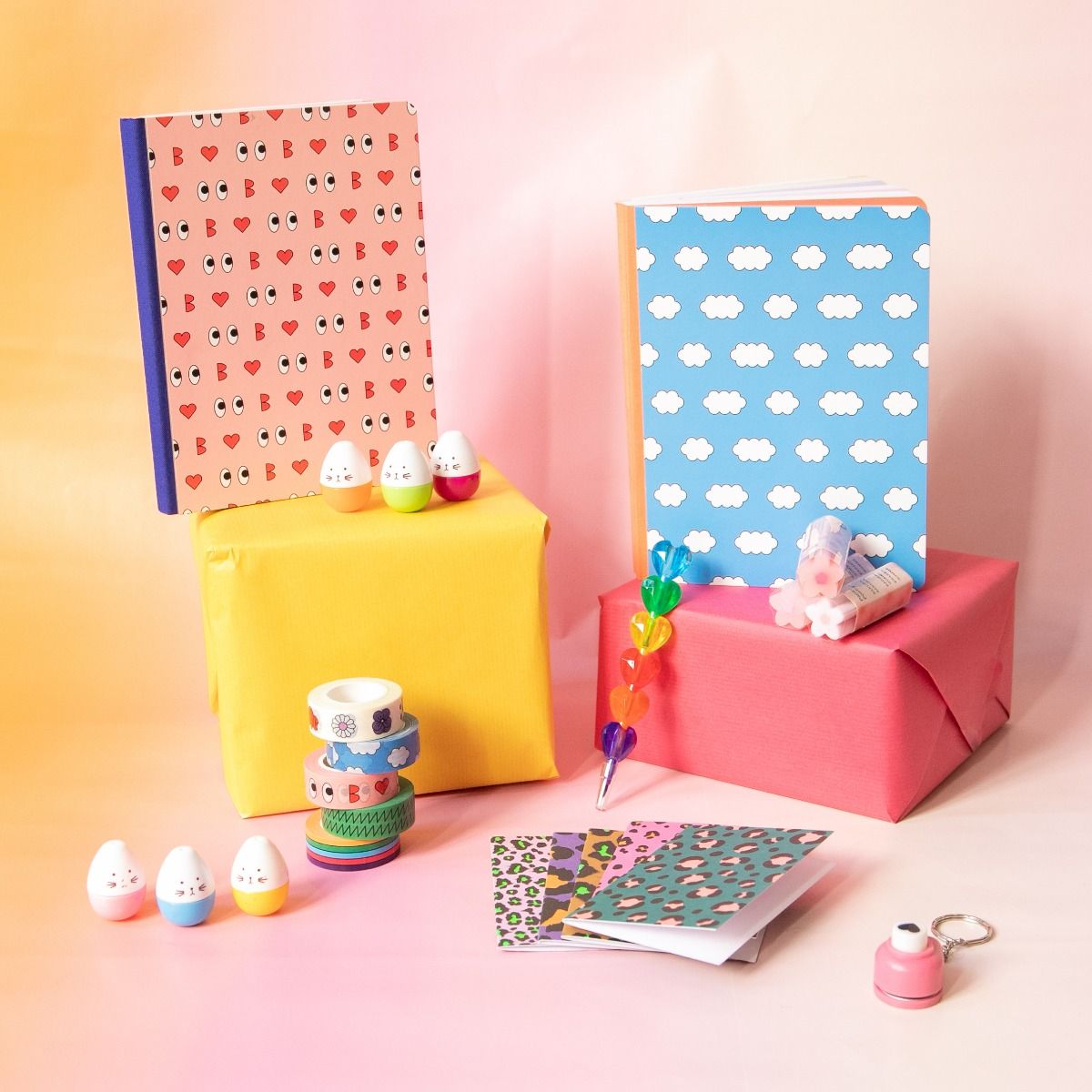 Crayons cœurs multi couleurs Roodoudou