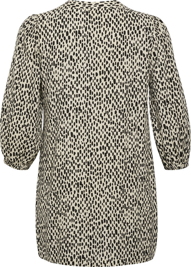 Kaffe Curve KCjenny Tunic Turtledove/black graphic dot