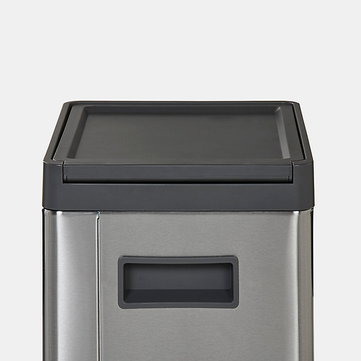 Poubelle de cuisine à pédale 14L Kora GoodHome H. 35,5 cm inox