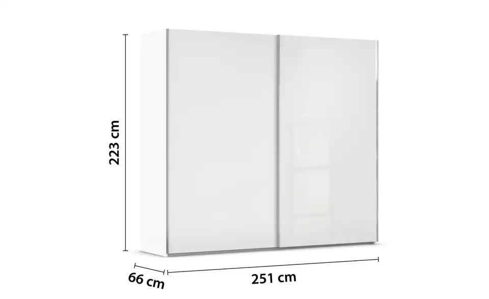 Schwebetürenschrank Fifty 251 cm 2 Stück
