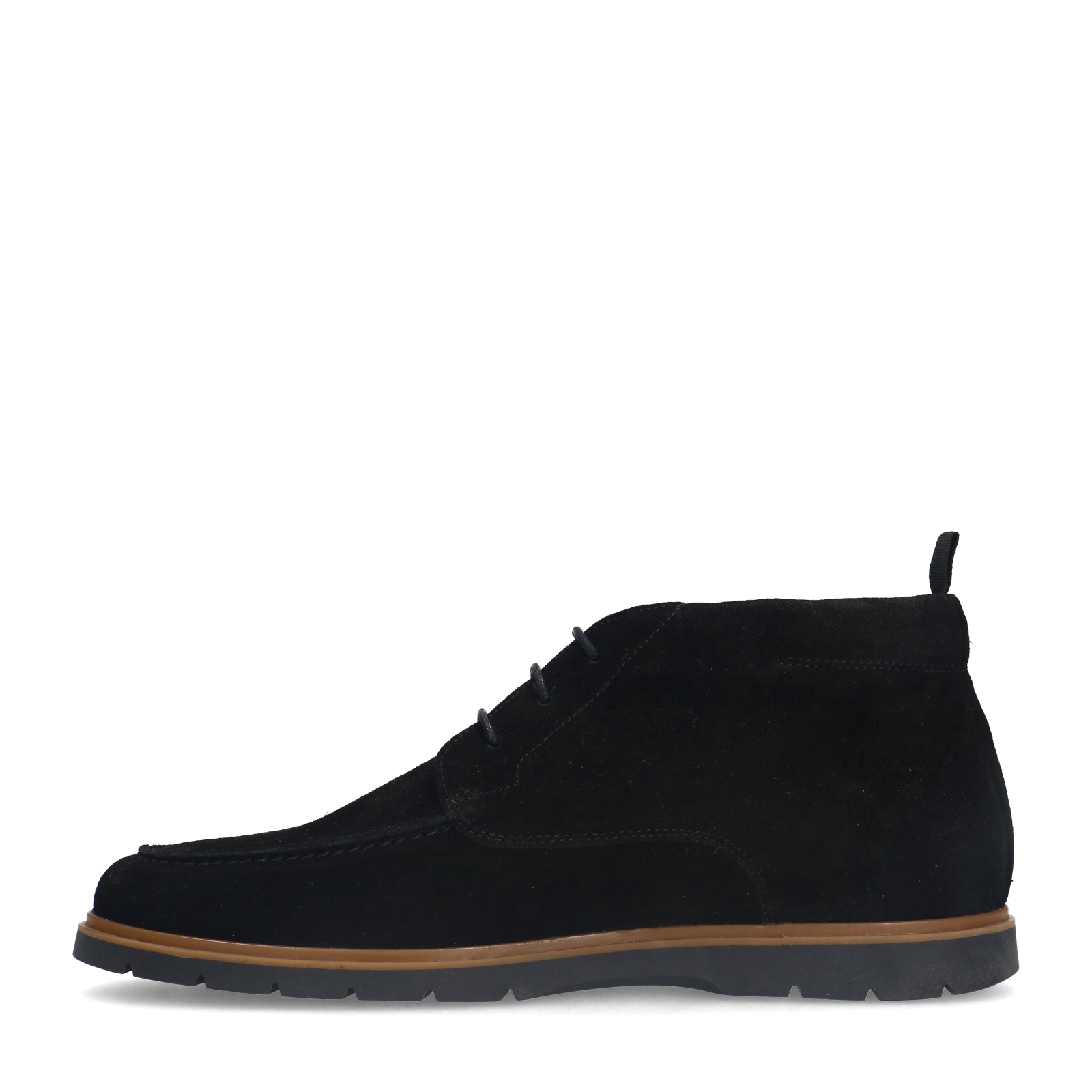 Zwarte suède veterboots