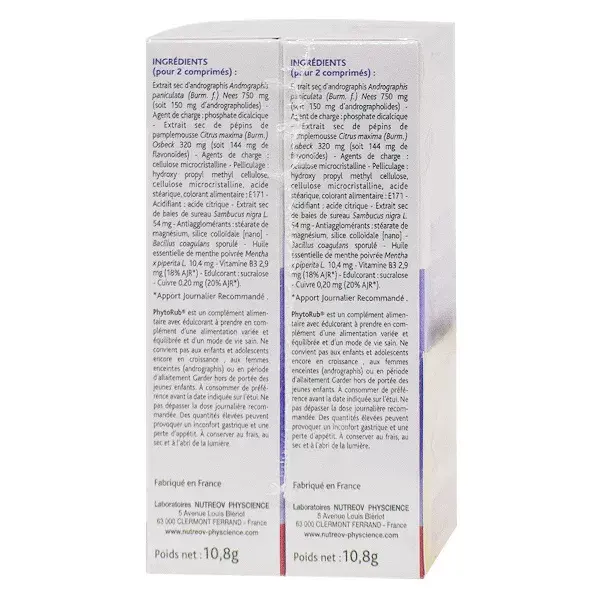 Nutreov Physcience Phyto-Rub Coup de Froid Lot de 2 x 10 comprimés