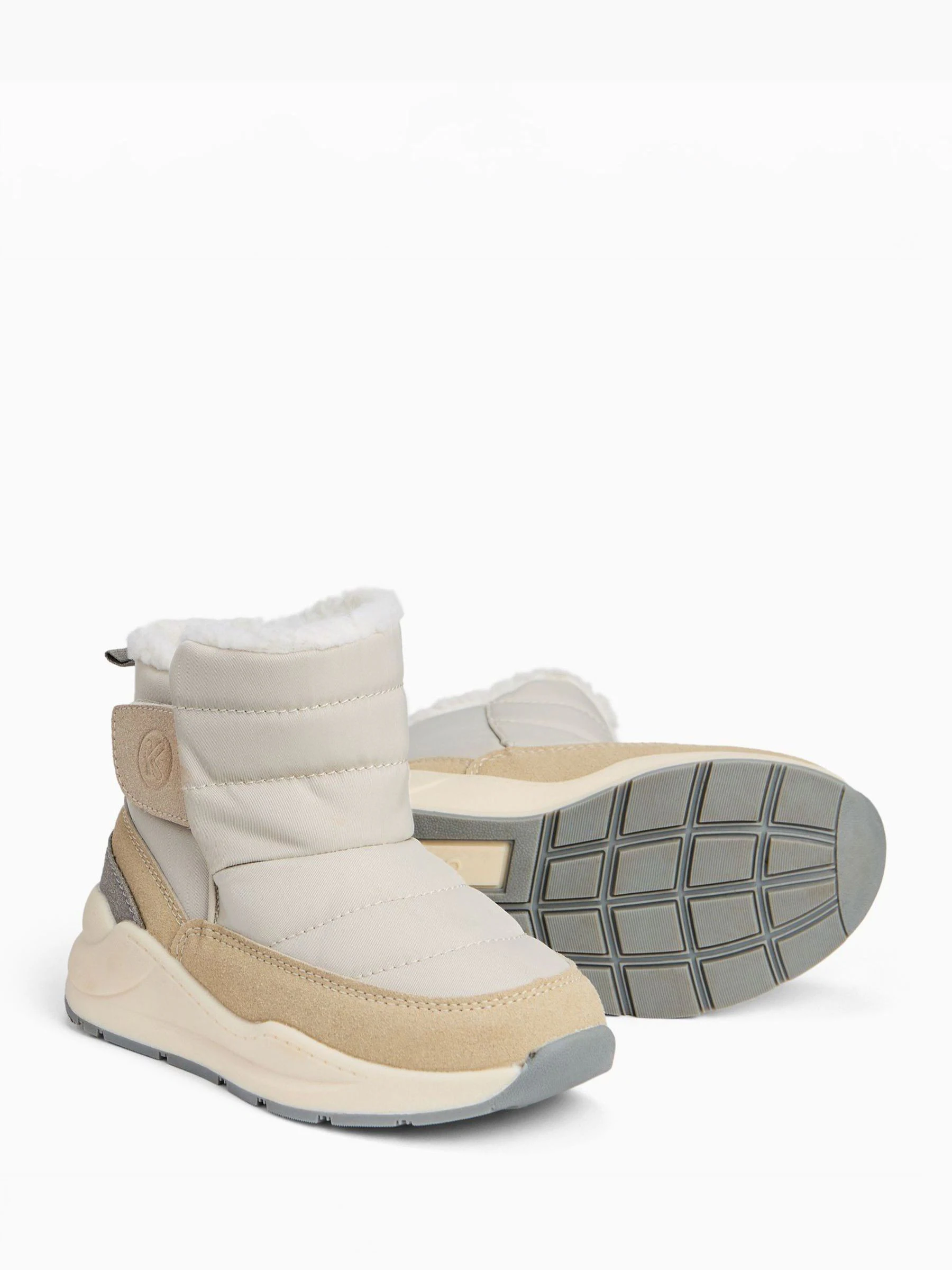 Wit - KIDLY by MORI Quilted Snow Boots