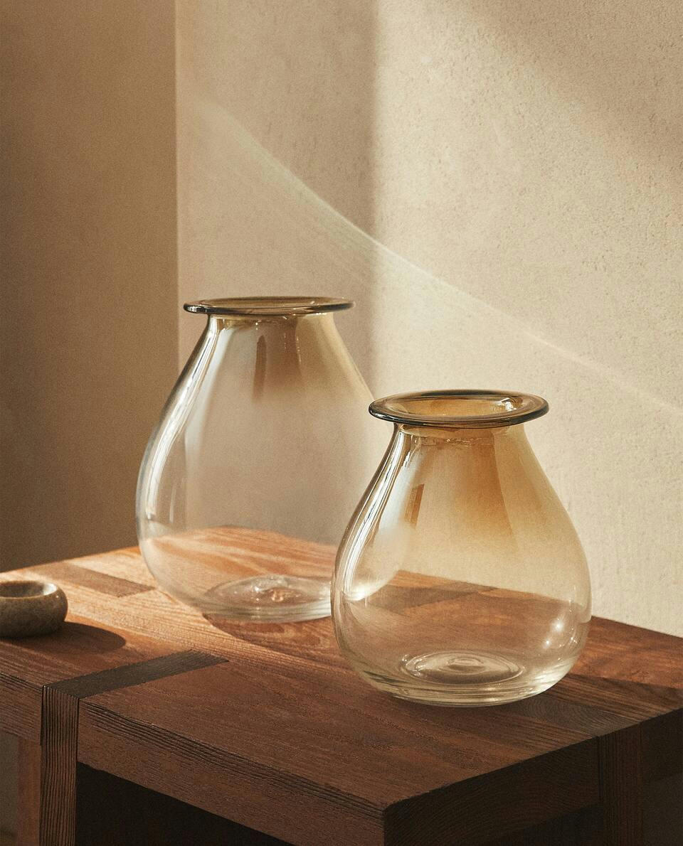 VASO DE VIDRO FUMÊ