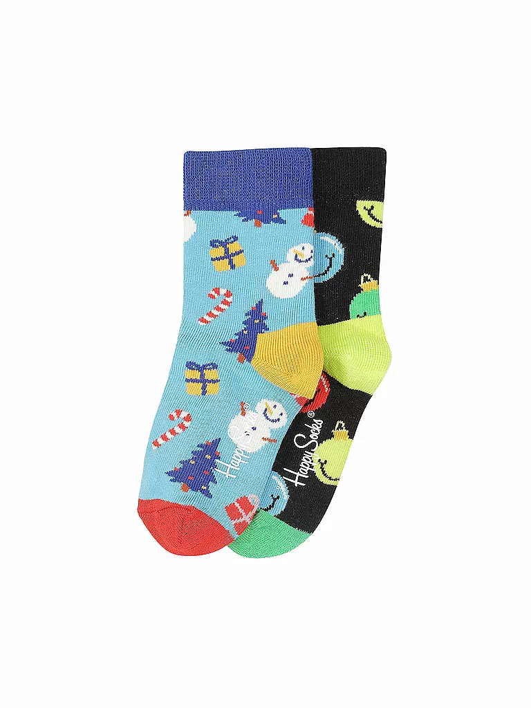HAPPY SOCKS Kinder Socken Geschenkset HOLIDAY 2er Pkg. comp 15 hellblau