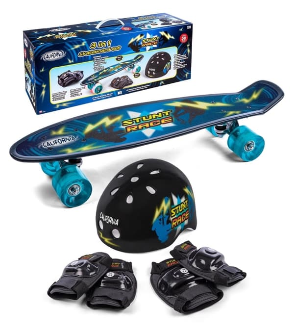 California Skateboard med sikkerhetsutstyr (24300)