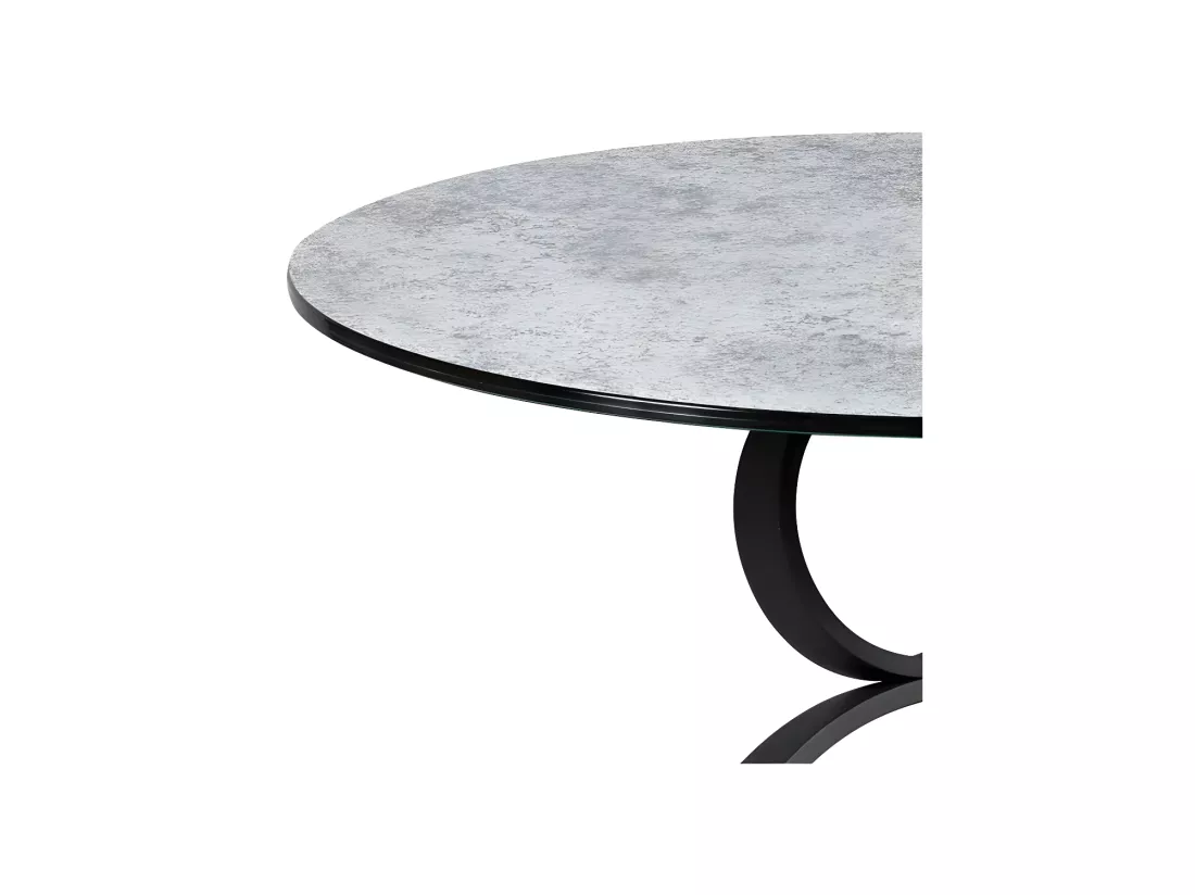 Guéridon rond Métal/Verre durci - STRATUS