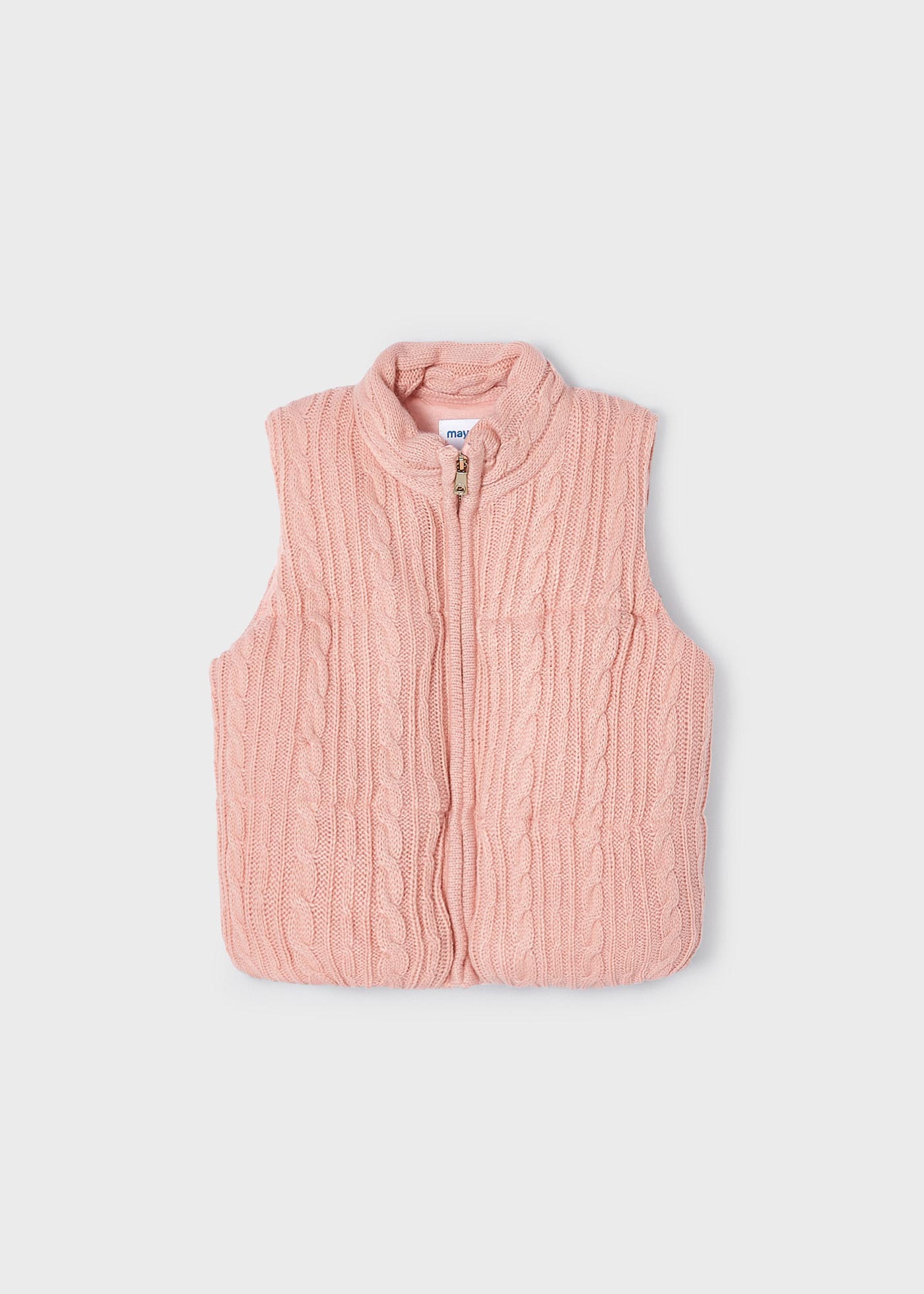Colete acolchoado de malha para meninas