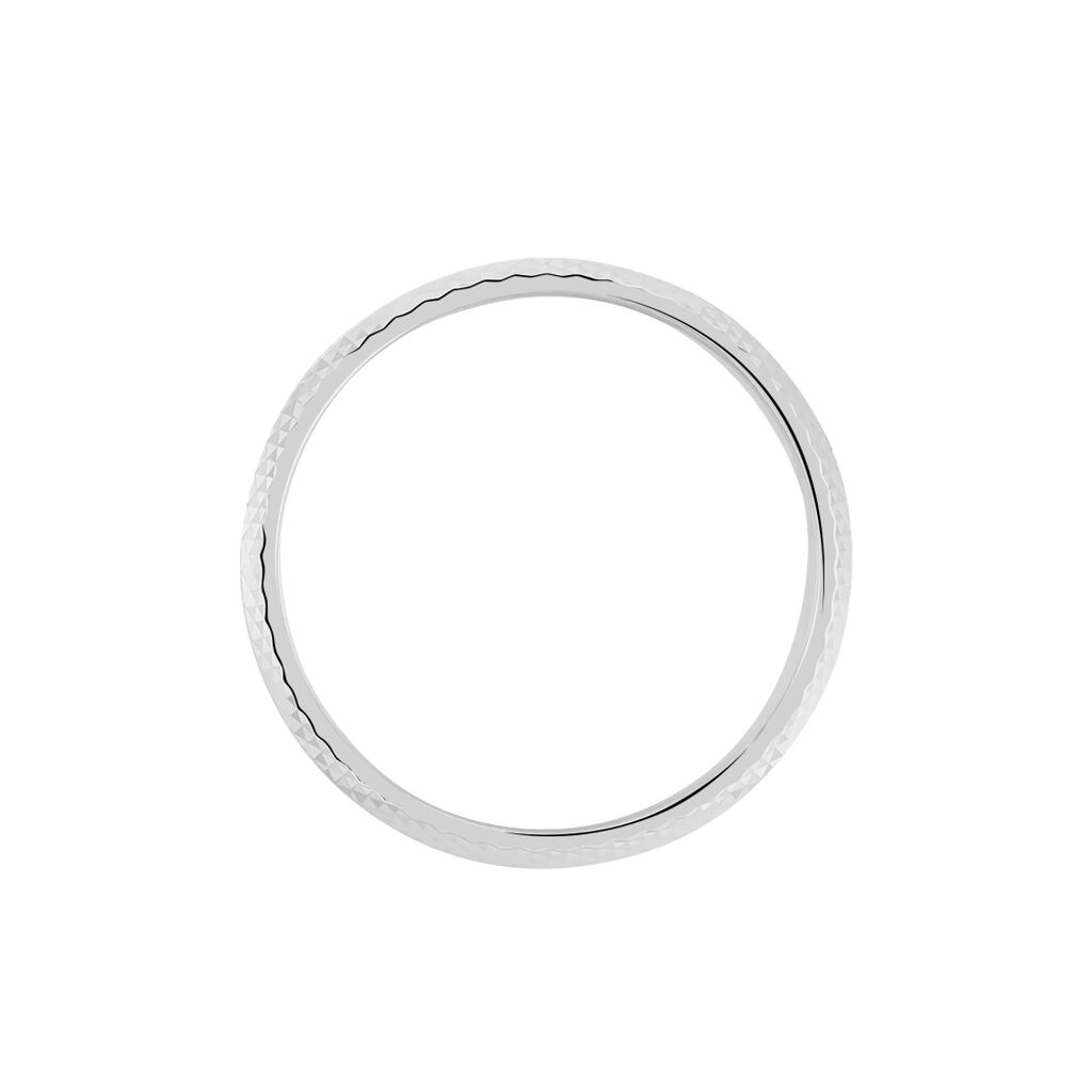 Alliance Beritan Demi Jonc Classique Argent Blanc
