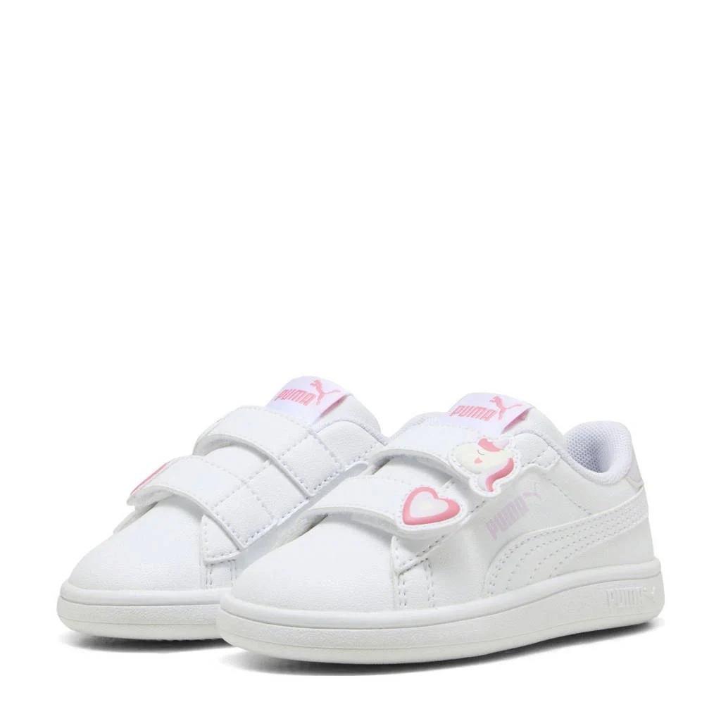 Puma Smash 3.0 Badges Vsneakers wit/roze/lila
