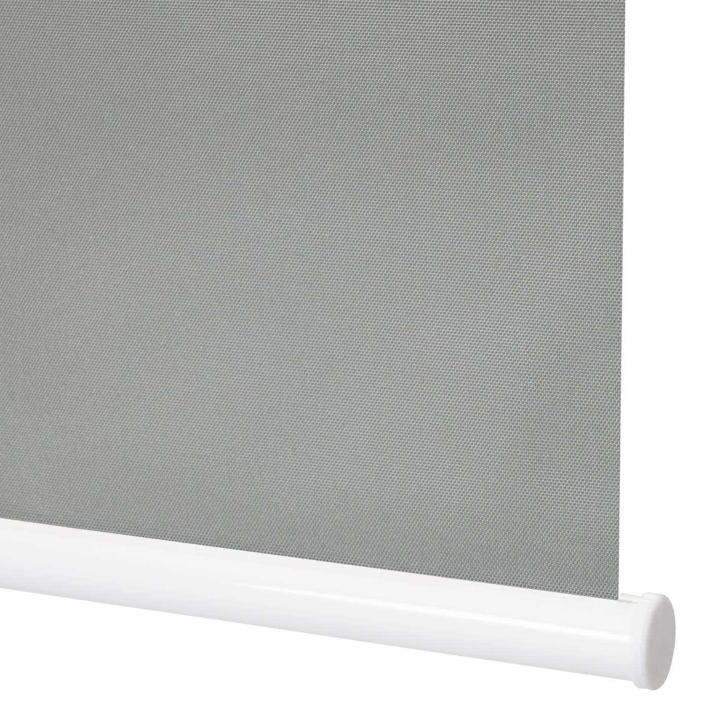 Rollo MCW-D52, Fensterrollo Seitenzugrollo Jalousie, Sonnenschutz Verdunkelung blickdicht 90x160cm ~ grau