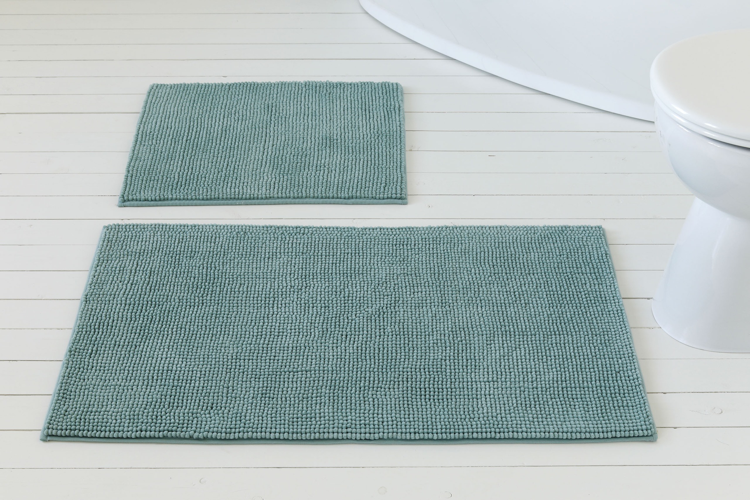 GOODproduct Badematte »Kaelan , weicher Chenille« Höhe 14 mm rutschhemmend beschichtet fussbodenheizungsgeeignet Badvorleger, Badteppich weiches Chenille, pastellfarben, Badezimmer