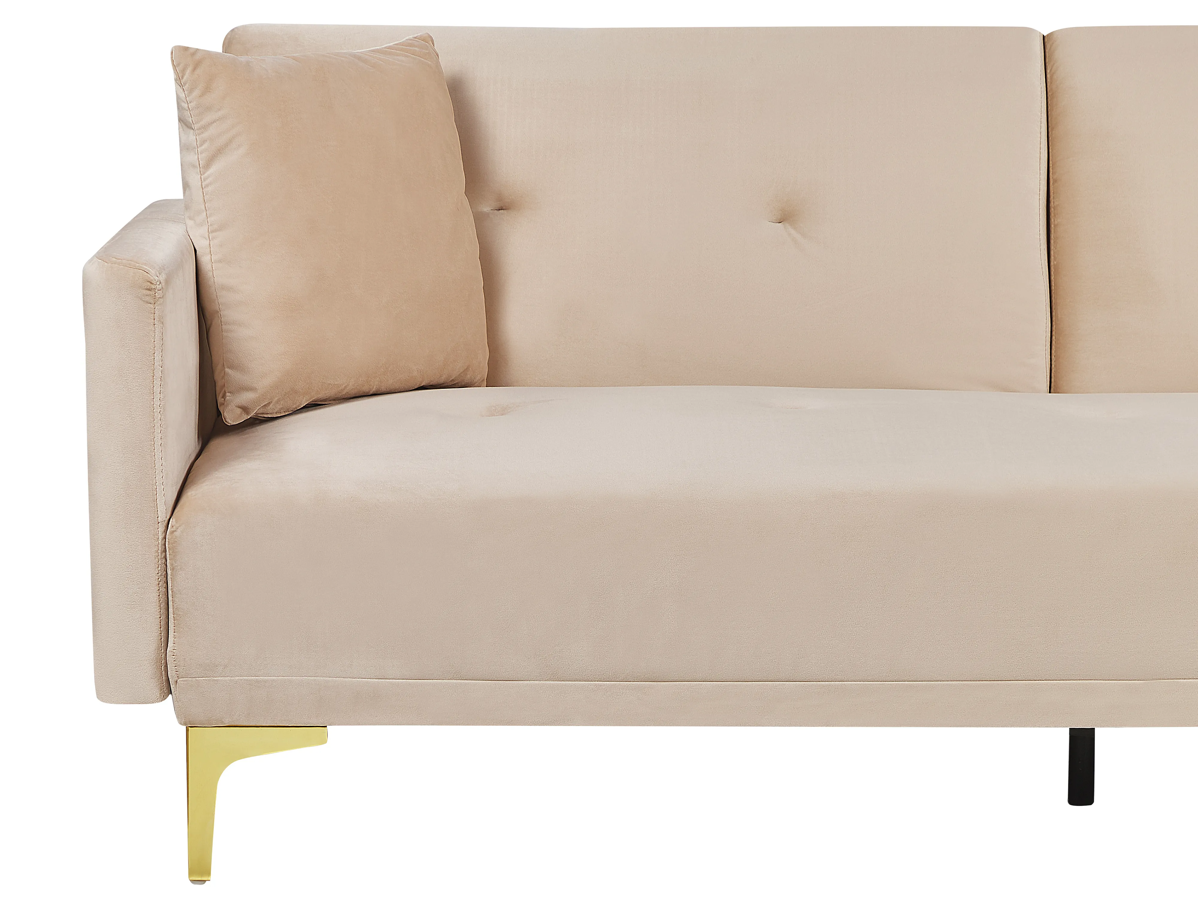 Slaapbank 3-zits LUCAN Fluweel Beige