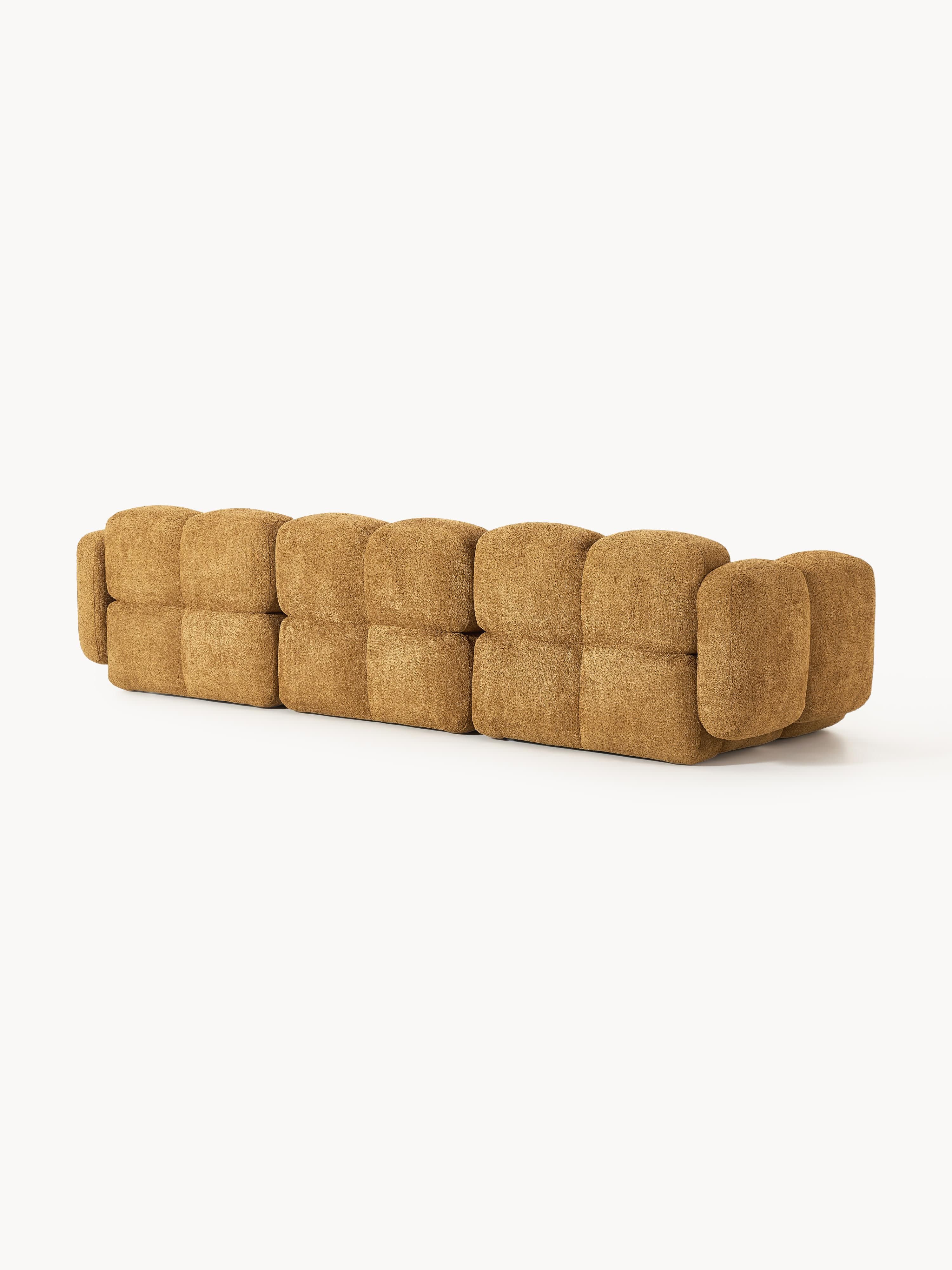 Modulaire bank Tayla (4-zits) van teddy bouclé