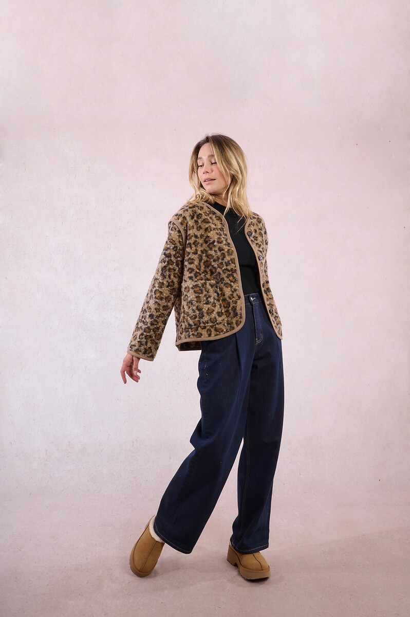 MOLLY BRACKEN<br>Jaqueta com estampa de leopardo