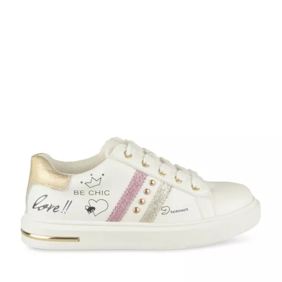 Baskets BLANC LOVELY SKULL