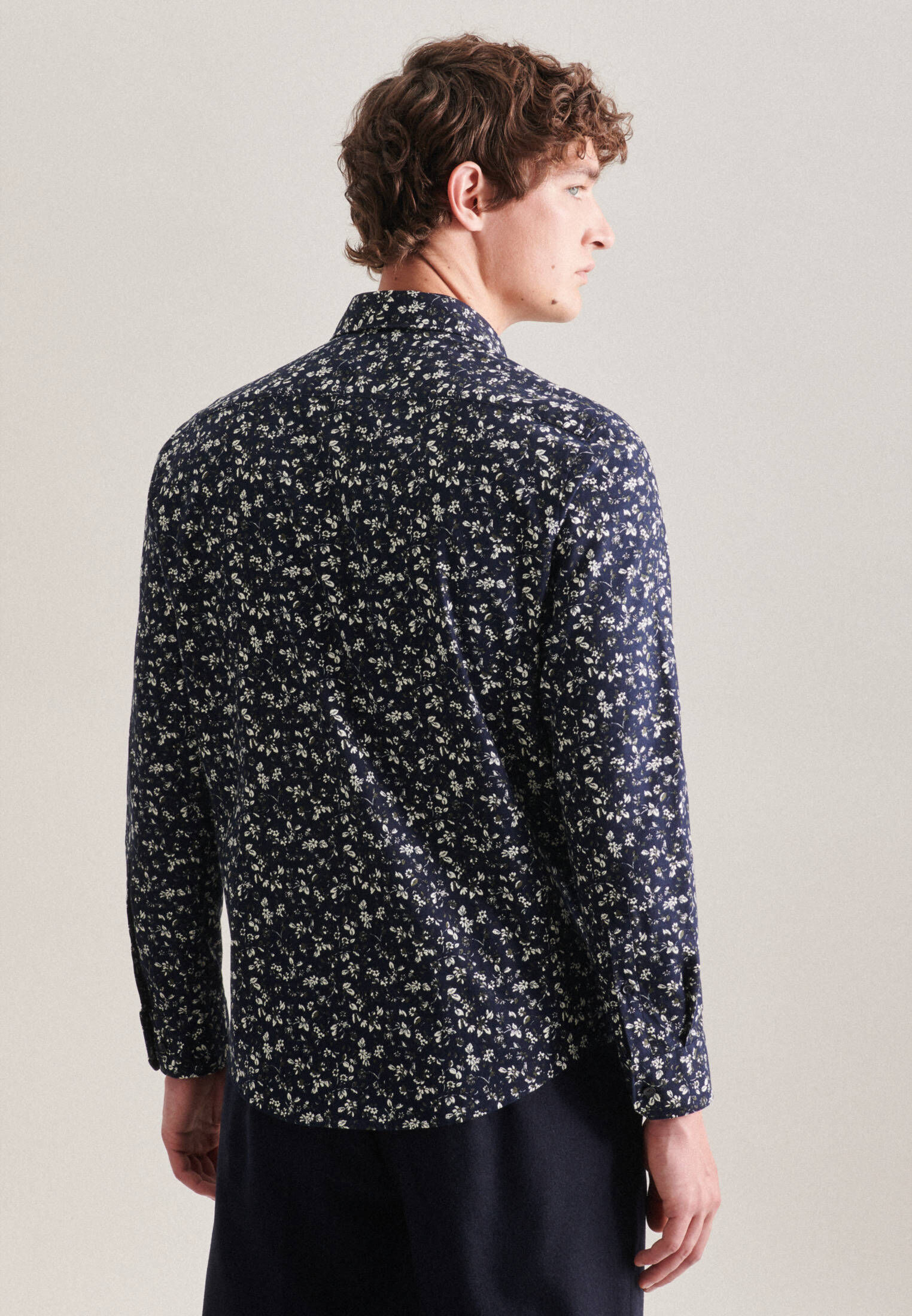 Seidensticker| Herren Casual Hemd Schwarze Rose