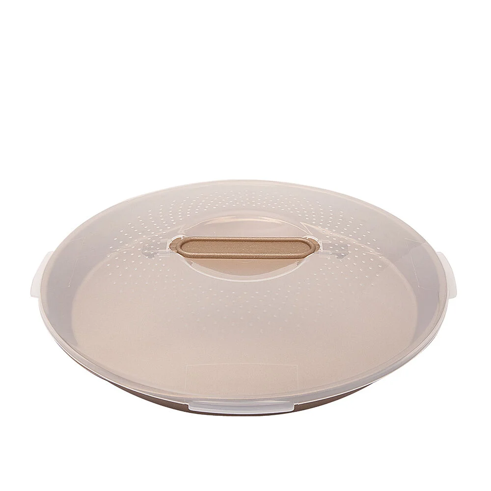 Plat à tarte anti adhérent couvercle de transport Ø30xH6cm