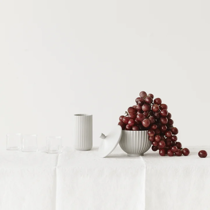 Lyngby Porcelæn - Bonbonniere, Porzellan, weiss, ø 10 cm