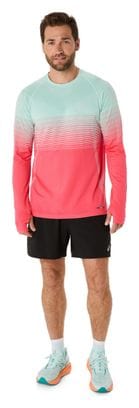 Maillot manches longues Asics Seamless Rouge/Vert Homme