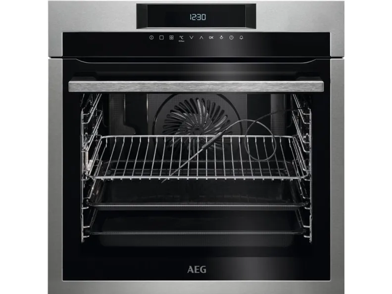 AEG 7000 SenseCook BPE642120M - Ovn - til indbygning - niche - bredde: 56 cm - dybde: 55 cm - højde: 59 cm - med selv-rengøring - Klasse A  - rustfrit stål