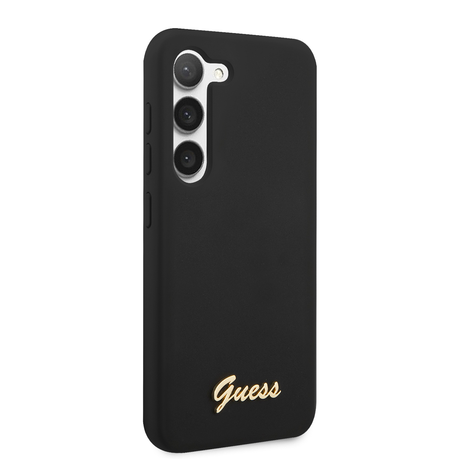 Samsung Galaxy S23 5G Silikon Hardcase Hülle Vintage Script (GUHCS23SSLSMK) - Schwarz / Gold